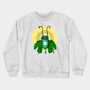 green scarab beetle with a golden disc Crewneck Sweatshirt